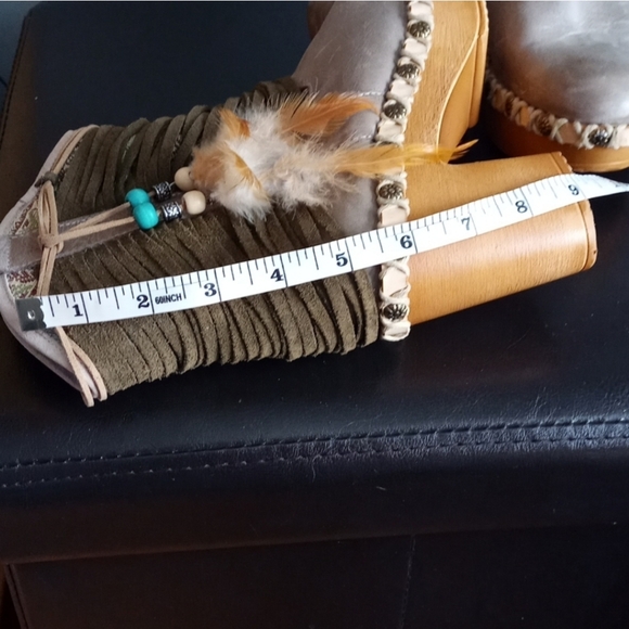 Nemonic Boho style platform cowboy boots - Picture 5 of 14